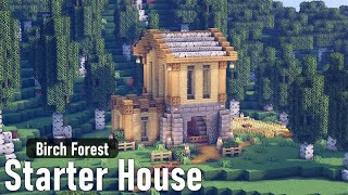 Minecraft | How to Build a Starter House in the Birch Biome!