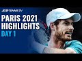Murray vs Koepfer in EPIC; Fognini, Karatsev, Norrie Feature | Paris Masters 2021 Highlights Day 1