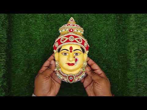 Lakshmi Varaham Face in Brass with Gold Polish video