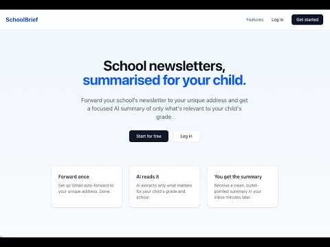 SchoolBrief 공식 영상 미리보기