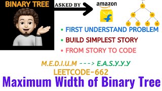 YouTube video 'Maximum Width of Binary Tree | Leetcode 662 | Flipkart | Amazon | Explanation | Live Code'