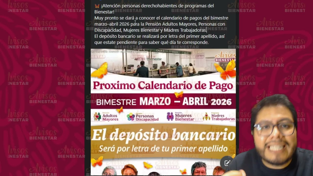 ¡PRÓXIMO PAGO! listo adultos mayores de la pension bienestar marzo - abril 2026