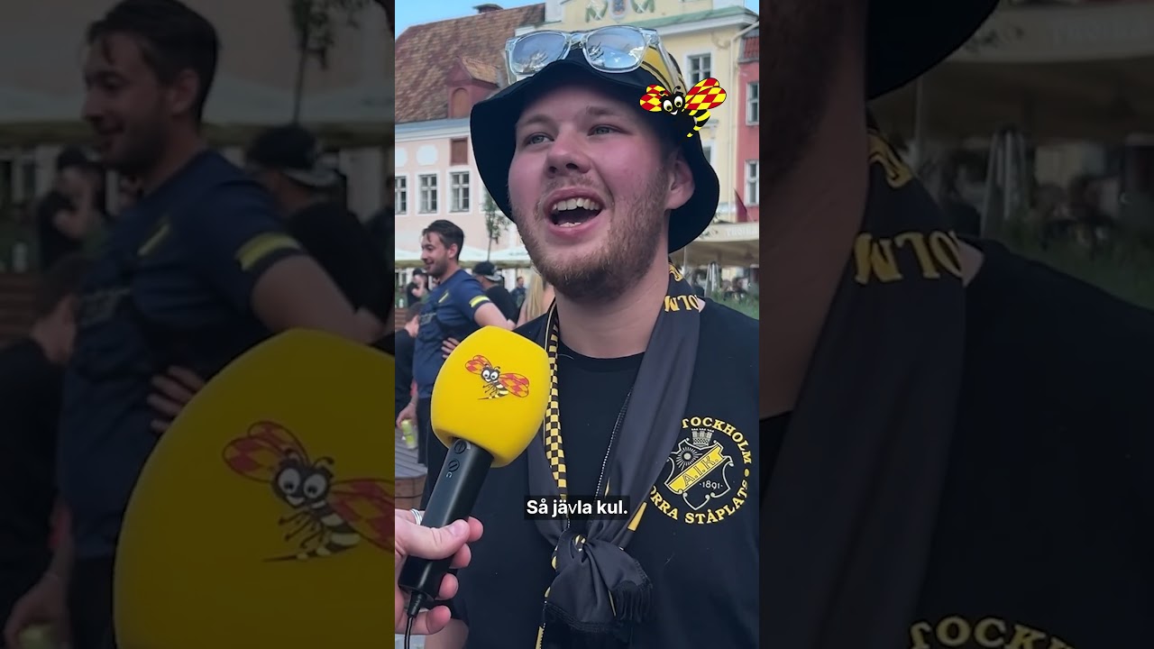 AIK-supportrarna inför Paide i Tallinn: ”Kan dra åt he....”