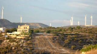 preview picture of video 'ORITES WIND FARM, APHRODITE HILLS, CYPRUS'