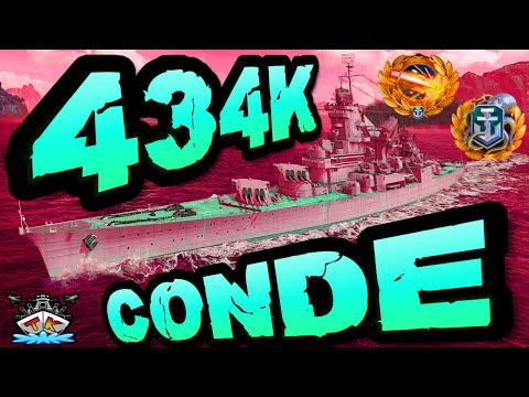 Conde drückt 434K DMG *BURRRNN* "400K Club" ⚓️ in World of Warships 🚢