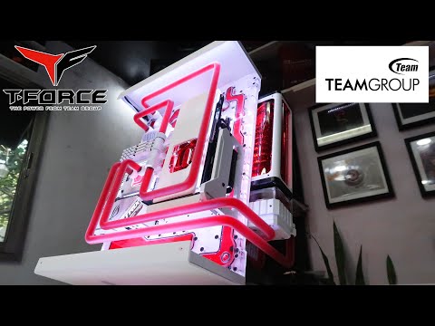 Custom Pc Build #83 " Red Velvet " Gaming pc on a Rhophilema Waterway Case.