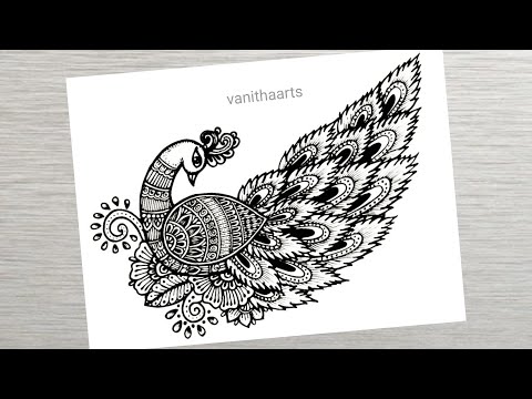 How to draw Mandala for Beginners Peacock mandala art peacock drawing stepbystep doodle art