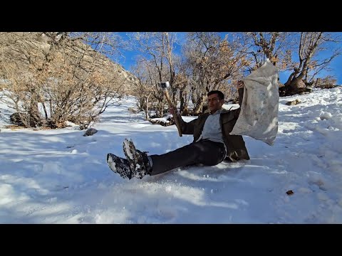 Halimah bakes local bread over a fire, and Asghar does construction.