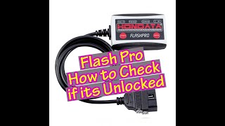 Hondata Flash Pro How to Check if its Unlocked