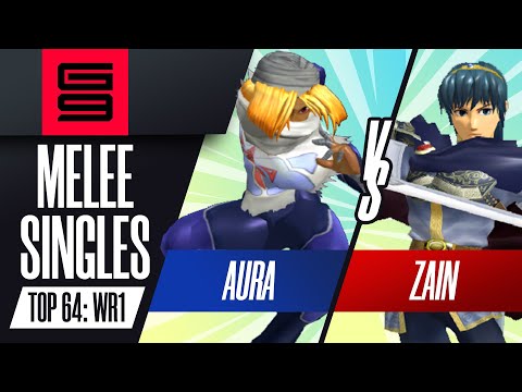 Aura (Sheik, Peach) vs Zain (Marth) - Melee Singles Top 64: Winners Round 1 - Genesis 9