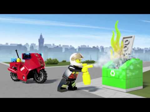 Vidéo LEGO City 60000 : La moto des pompiers