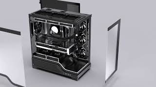 DIYPC IDX5-BK-ARGB Black ATX Gaming Computer Case
