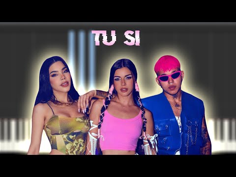 Mar Lucas, Kenia OS, Beéle - Tú Sí | Instrumental Piano Tutorial / Partitura / Karaoke / MIDI