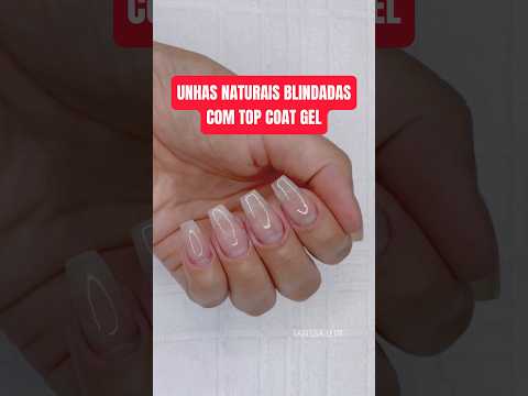 Shielding natural nails with gel top coat 😍 #manicure #nails #shielding