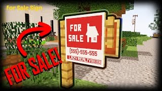 Minecraft - How To Make A For Sale Sign | Custom Map