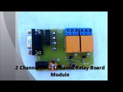 2 channel  RS 232 based Relay Board Module