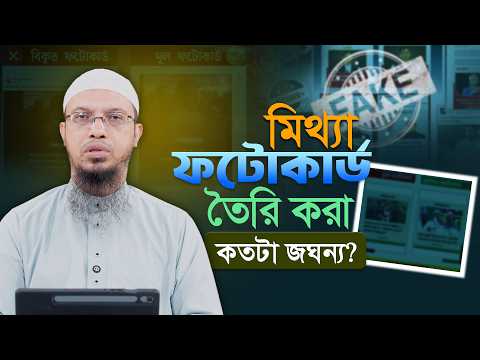 সোশ্যাল মিডিয়ায় অপপ্রচার, ভুয়া ফটোকার্ড তৈরি এবং এর শাস্তি | Shaikh Ahmadullah