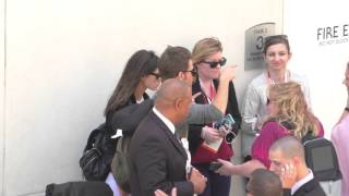 Paul Wesley and Phoebe Tonkin waiting for their car at Comic Con