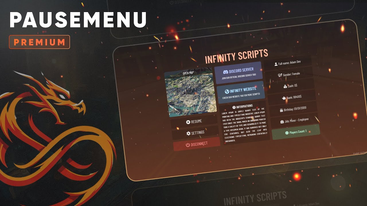 [ESX/QB] Infinity - PauseMenu thumbnail 8