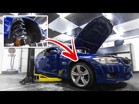 How To Install Lowering Springs & Shocks in a 3 SERIES BMW! (DIY)