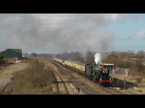 6024 King Edward I storms out of Swindon on 1Z26 'The Bristolian' 03/03/12