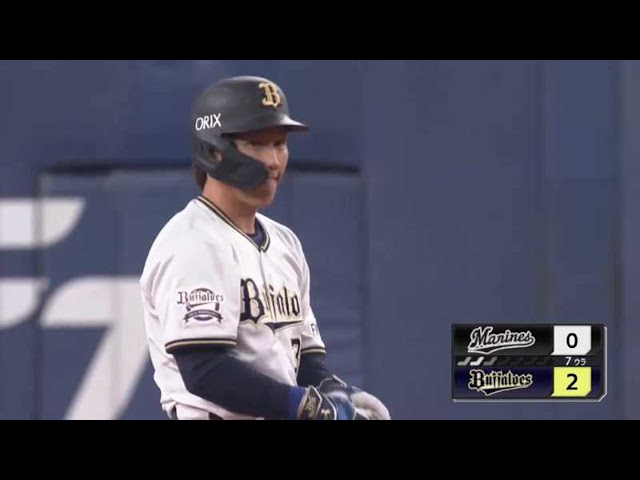 【7回裏】貴重な追加点!! バファローズ・吉田正がセンター前へタイムリーヒットを放つ!! 2021/4/16 B-M