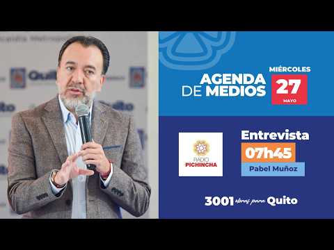 📺 #PabelEnMedios | Sigue la entrevista de Pabel Muñoz, alcalde de Quito en Radio Pichincha.