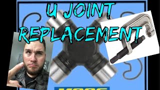 U joint replacement with ball joint press  Chevrolet Silverado 2500 HD aluminum driveshaft