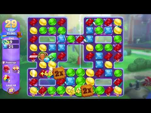 Wonka's World of Candy Level 48 no booster [Gameplay Walkthrough] [Zynga]