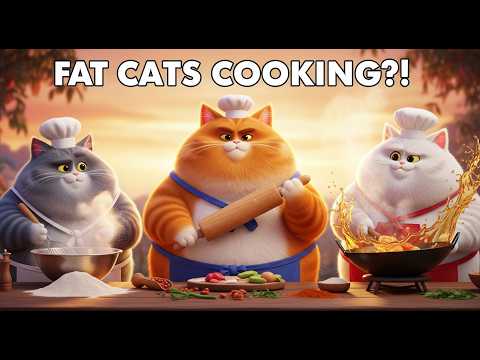 Hilariously Adorable Big Fat Cats Making Traditional Food 🐱🍳 | Funniest Cooking Cartoon Ever