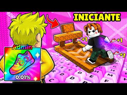 FINGI SER NOOB COM ITENS SECRETOS PARA ME TORNAR PRO NO PARKOUR DE TECLADOS