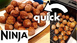 Lovely AIR FRYER turkey MEATBALLS! LOW FAT surprise ingredient... NINJA FOODI MAX AIRFRYER RECIPE