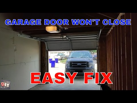 Garage door won't close. How to fix quickly