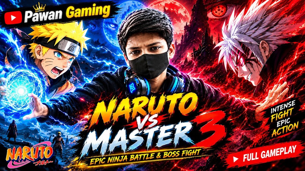 Naruto vs Master 3 Gameplay 🔥 Epic Ninja Battle & Boss Fight | Pawan Gaming