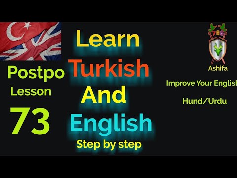 How to learn Turkish and English | in urdu hindi | Postpo Lesson 73 | learn English | learn Turkish