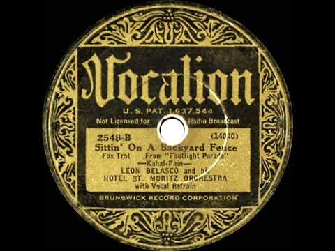 1933 Leon Belasco - Sittin’ On A Backyard Fence (Chick Bullock, vocal)