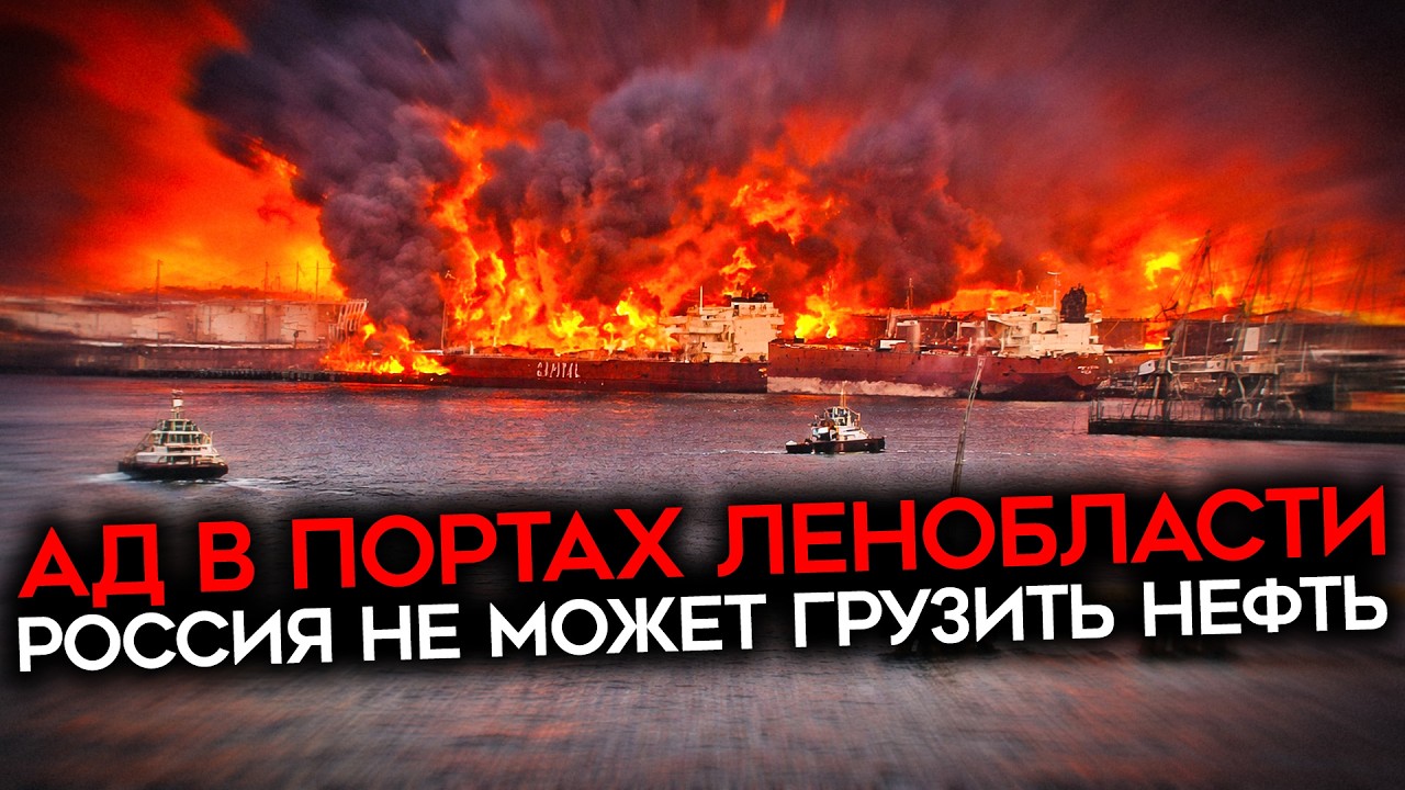 УКРАИНА ПЕРЕКРЫЛА 40% НЕФТИ ПУТИНА. Ежедневные удары по портам Ленобласти