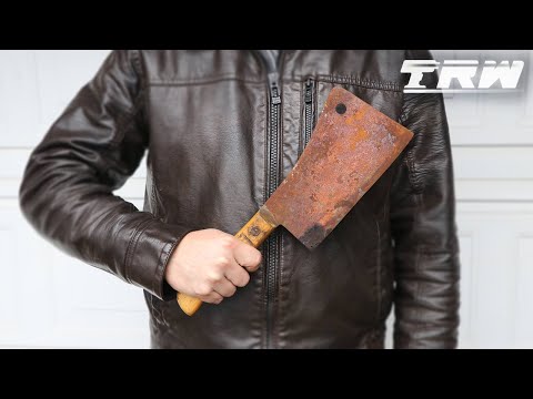 Antique Rusty Meat Cleaver Restoration