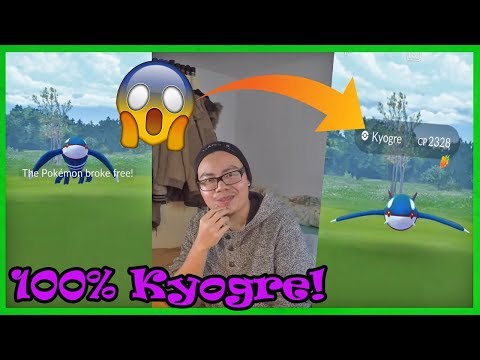 100% KYOGRE! mein erstes Legendäres 100er?! Pokemon Go! Video