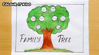 Family tree | How to make family tree easy step | Family tree project idea | Family tree for kids