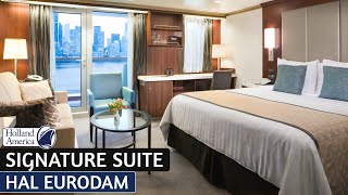 HAL Eurodam | Signature Suite Walkthrough Tour & Review 4K | Holland America Cruise Line