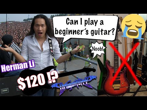 Can Rockstars Play a $120 Beginner Guitar Live? Herman Li DragonForce Guitar Review