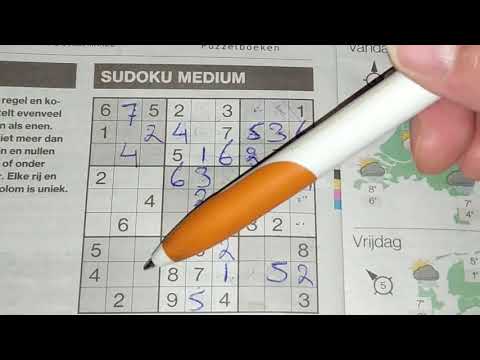 Show me your skills with these sudokus, Medium Sudoku puzzle. (#362) 12-11-2019 part 2 of 3