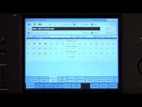Kronos/OASYS MIDI track loop and scene switching