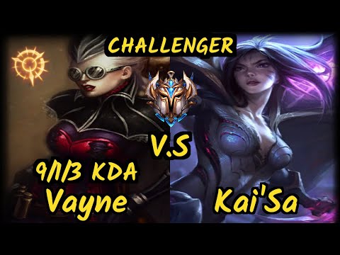 KZ Deft (VAYNE) vs KAI'SA - 9/1/3 KDA BOTTOM ADC CHALLENGER GAMEPLAY - KR