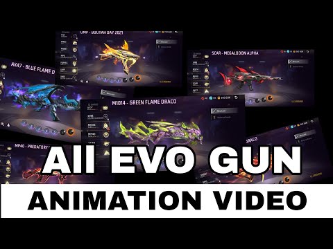 Free Fire All EVO GUN Animation Video 2022 to 2023 | Free Fire Update All Evo Gun Skin And Animation