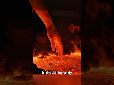 What happens if you touch molten lava? #shorts