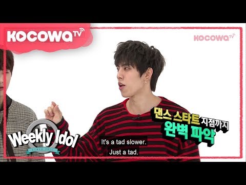 Infinite dancing "Be Mine" while playing "Bang Bang Bang" [Weekly Idol Ep 337]