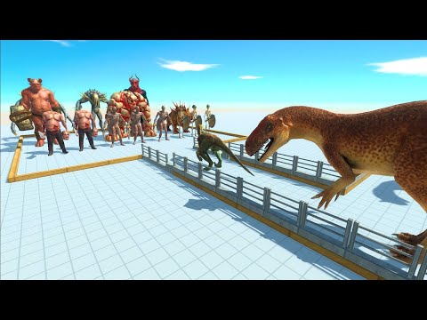 Dinosaurs Death Road Maze vs 3 Infernal Squad - Animal Revolt Battle Simulator