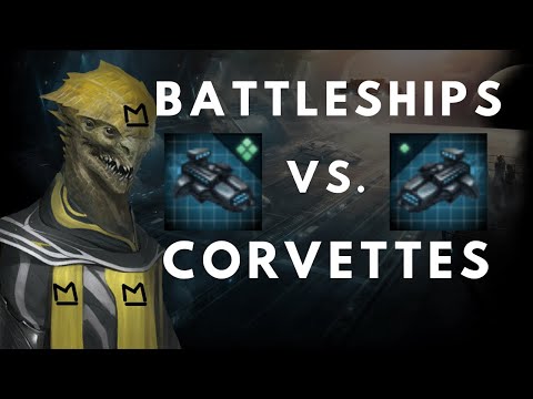 Stellaris Battleships vs Corvettes - Can They Defeat The Swarm?